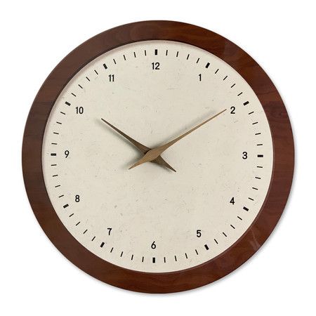 12 Inch French Crystal-Faced Wooden Wall Clock Silent, Elegant for Living Room ZSH016
