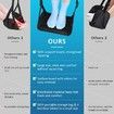 Foot Hammock for Plane Travel with Detachable Hardboard Portable Footrest for Air Travel Essentials Long Flight