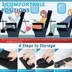 Foot Hammock for Plane Travel with Detachable Hardboard Portable Footrest for Air Travel Essentials Long Flight
