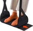 Airplane Foot Hammock with Hardboard Support Adjustable Foot Hammock for Plane Travel Portable Foot Rest Essentials for Travel Long Flight