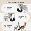 Airplane Foot Hammock with Hardboard Support Adjustable Foot Hammock for Plane Travel Portable Foot Rest Essentials for Travel Long Flight