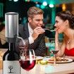 Electric Wine Decanter Automatic Wine Aerator,One Touch Wine Dispenser with USB TYPE-C Rechargeable (Stainless Steel)