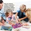 Sensory Activity Board for Kid Busy Board Sensory Fidget Montessori Toy Relaxing Stress Colored Silicone Rod Travel Toy Gift Color Red