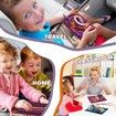 Sensory Activity Board for Kid Busy Board Sensory Fidget Montessori Toy Relaxing Stress Colored Silicone Rod Travel Toy Gift Color Red