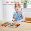 Sensory Activity Board for Kid Busy Board Sensory Fidget Montessori Toy Relaxing Stress Colored Silicone Rod Travel Toy Gift Color Colorful