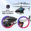 Remote Control Helicopter 2.4G Dual Camera 4K HD Aerial Photography RC Helicopter RTF for Beginner Color Red