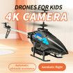 Remote Control Helicopter 2.4G Dual Camera 4K HD Aerial Photography RC Helicopter RTF for Beginner Color Red