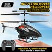 Remote Control Helicopter 2.4G Dual Camera 4K HD Aerial Photography RC Helicopter RTF for Beginner Color Blue