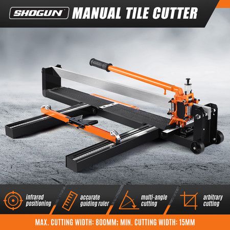 Manual Tile Cutter Tool Porcelain Ceramic Hand Cutting Machine Slicer Equipment with All Steel Frame Alloy Cutter Wheel Infrared Guide 15 to 800mm