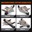 Manual Tile Cutter Tool Porcelain Ceramic Hand Cutting Machine Slicer Equipment with All Steel Frame Alloy Cutter Wheel Infrared Guide 15 to 800mm