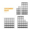 Metal Wire 25 Cube Storage Grid Organizer DIY Modular Cabinet for Toys Books Clothes Black