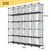 Metal Wire 25 Cube Storage Grid Organizer DIY Modular Cabinet for Toys Books Clothes Black