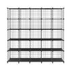 Metal Wire 25 Cube Storage Grid Organizer DIY Modular Cabinet for Toys Books Clothes Black