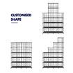 Metal Wire Cube Storage DIY 20 Cubes Modular Storage Shelf Closet Black