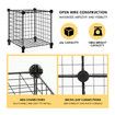 Metal Wire Cube Storage DIY 20 Cubes Modular Storage Shelf Closet Black