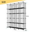 Metal Wire Cube Storage DIY 20 Cubes Modular Storage Shelf Closet Black