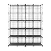 Metal Wire Cube Storage DIY 20 Cubes Modular Storage Shelf Closet Black