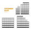 Metal Wire 30 Cube Storage Grid Organizer DIY Modular Cabinet for Toys Books Clothes Black