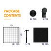 Metal Wire 30 Cube Storage Grid Organizer DIY Modular Cabinet for Toys Books Clothes Black