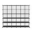Metal Wire 30 Cube Storage Grid Organizer DIY Modular Cabinet for Toys Books Clothes Black