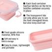 4 Collapsible Silicone Food Storage Container,Leftover Meal box For Kitchen,Lunch Boxes,Microwave,Dishwasher and Freezer Safe Color Pink