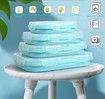 4 Collapsible Silicone Food Storage Container,Leftover Meal box For Kitchen,Lunch Boxes,Microwave,Dishwasher and Freezer Safe Color Mint Green