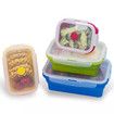 4 Collapsible Silicone Food Storage Container,Leftover Meal box For Kitchen,Lunch Boxes,Microwave,Dishwasher and Freezer Safe 4 Color