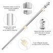 Flag Pole,Tangle Free Spinning Stainless Steel Rustproof Flagpole for 3x5 Sports Fan Outdoor Flags (Silver,1.55M)