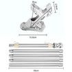 Flag Pole,Tangle Free Spinning Stainless Steel Rustproof Flagpole for 3x5 Sports Fan Outdoor Flags (Silver,1.55M)
