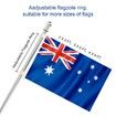 Flag Pole,Tangle Free Spinning Stainless Steel Rustproof Flagpole for 3x5 Sports Fan Outdoor Flags (Silver,1.55M)