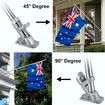 Flag Pole,Tangle Free Spinning Stainless Steel Rustproof Flagpole for 3x5 Sports Fan Outdoor Flags (Silver,1.55M)