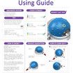 Interactive Cat Toys Ball for Indoor Cats Fast Rolling on Carpet, Chirping & Motion Activate Cat Toys (Blue)