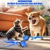 Smart Interactive Cat Toy Ball, Automatic Moving Ball for Cat Dog Toy Ball, Self Rolling Smart Cat Toy Ball Interactive Cat Toys with Tail (Blue)