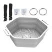 Ice Shower Rapid Cooling Portable Ice Bath Barrel Silicone Foldable Ice Bath Chiller For Athletes Relax Bathroom Accessories Color White