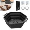 Ice Shower Rapid Cooling Portable Ice Bath Barrel  Silicone Foldable Ice Bath Chiller For Athletes Relax Bathroom Accessories Color Black
