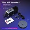 Dynamic Microphone for Podcast Recording,PC Computer Gaming Streaming Mic with RGB Light,Mute Button,Headphones Jack,Desktop Stand,Black