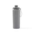 Grey 600ml Portable Silicone Sports Water Bottle Anti Fall High Temperature Resistant Foldable Food Grade