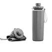 Grey 600ml Portable Silicone Sports Water Bottle Anti Fall High Temperature Resistant Foldable Food Grade