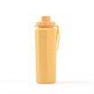 Yellow 600ml Portable Silicone Sports Water Bottle Anti Fall High Temperature Resistant Foldable Food Grade