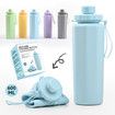 Yellow 600ml Portable Silicone Sports Water Bottle Anti Fall High Temperature Resistant Foldable Food Grade