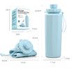 Yellow 600ml Portable Silicone Sports Water Bottle Anti Fall High Temperature Resistant Foldable Food Grade