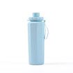 Blue 600ml Portable Silicone Sports Water Bottle Anti Fall High Temperature Resistant Foldable Food Grade