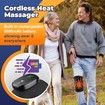 Cordless Electric Heated Knee Massager, 3-in-1 Heated Knee Massager with Heat for Knee Elbow Shoulder Wrap with 3 Vibration & Heating Modes