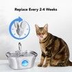 Cat Water Fountain Filters,9 Pack Replacement Filters And Pre-Filter Sponges for Stainless Steel Pet Fountain with Water Level Window