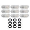Cat Water Fountain Filters,9 Pack Replacement Filters And Pre-Filter Sponges for Stainless Steel Pet Fountain with Water Level Window