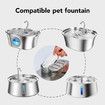 Cat Water Fountain Filters,9 Pack Replacement Filters And Pre-Filter Sponges for Stainless Steel Pet Fountain with Water Level Window