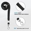 3 Pack Clear ID Badge Holder with Lanyard Black Lanyards with Vertical Waterproof ID Badge Holder for Office,School,Travel