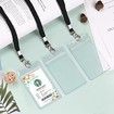 3 Pack Clear ID Badge Holder with Lanyard Black Lanyards with Vertical Waterproof ID Badge Holder for Office,School,Travel