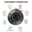 Portable Bluetooth Shower Speaker with Suction Cup,Wireless with Time Display With RGB Light,Stereo Pairing,Handsfree For Beach Outdoor Color Black