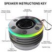 Portable Bluetooth Shower Speaker with Suction Cup,Wireless with Time Display With RGB Light,Stereo Pairing,Handsfree For Beach Outdoor Color Black